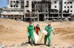 کشف ۱۱۲ پیکر از زیر آوار در غزه پس از ۲ هفته عملیات امداد